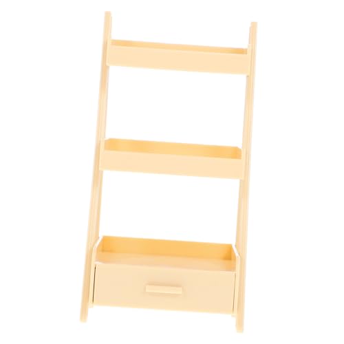 Sosoport Blumenständer Für Steht Miniatur Puppenhaus Klein Stand Puppenstubenregal Winzig Lagerung Lebensecht Anzeige Mini House Display -Regal Mini-hausblumentopfregal Beige Abs von Sosoport