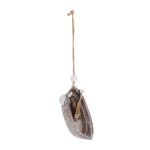 Sosoport Bootsbootmodell Im Meeresstil Schmücken Winzig Ornament Kleines Boot Nautisch Schwebend Puppenhaus Miniaturen Miniatur-bootsmodell Light Brown Hanfseil von Sosoport