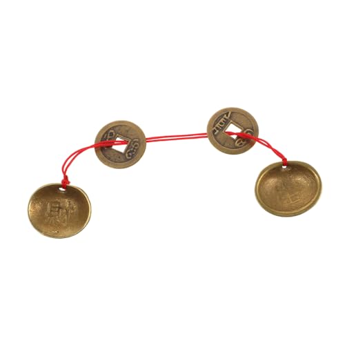 Sosoport Chinesisches Glücksbringer Set aus Messing Shell Divination Toy mit Antiken Münzen für Feng Shui Wohlstand und Chinesische Neujahr und Stilvolle Dekoration von Sosoport