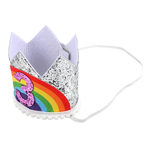 Sosoport Digitale Rote Krone Kronenmädchen Zum 1. Geburtstag Einhorn Krone Für Kleine Mädchen Hut Für Geburtstag Des Kronenbabys Stirnbänder Dekorationen Stirnband Weiß Vlies von Sosoport