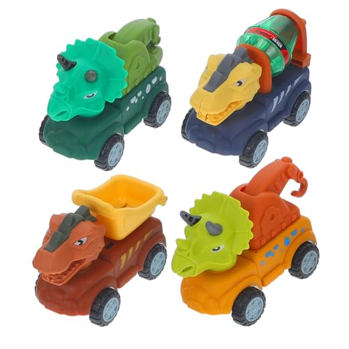 Sosoport Dinosaurier Auto Set für Teiliges Set mit und Triceratops Kreatives Schiebespielzeug für Partys Geburtstage Mehr Batteriefrei Beweglich von Sosoport