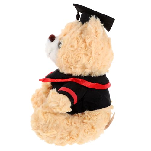 Sosoport Doktorhut Puppe Abschlusskappe Plüschbär Abschluss Kuscheltiere Bär Abschluss Ausgestopfter Süßer Bär Abschlusshut Bärenspielzeug Abschlussbär Plüsch von Sosoport