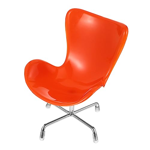 Sosoport Egg-Stuhl-Sessel für kinderspielzeug Children Toys Desktop-Ornament sitzsessel Mini Puppenhauszubehör Ei Mikroszenenverzierung Puppenhaus Zubehör Plastik Orange von Sosoport