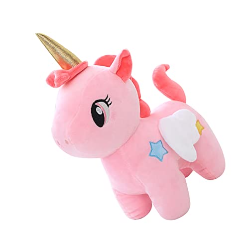 Sosoport Einhorn-Puppe Einhorn kuscheltiere süßer Plüsch einhornkissen Unicorn Toy gefüllte Plüschpuppe lustiges Plüschkissen Krabbe Plüschpuppe Krabbenpuppe Kristallweicher Samt Rosa von Sosoport