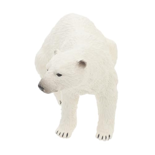 Sosoport Eisbär-Modell bär Bärenmodell Wildtier Statue Bärenornamente Realistisches Tier-Modell Kleinkinder Kleiner Eisbär tragen Bärenverzierung Wildtierfiguren Plastik von Sosoport