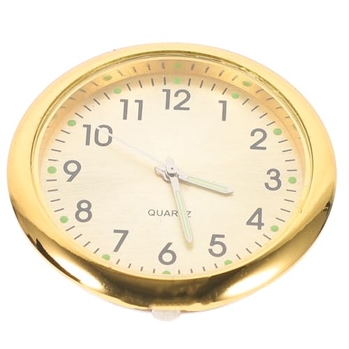 Sosoport Elektronische Uhr Modellhausdekorationen Miniaturen Winzige Kleine Dekorative Wandpuppe Miniatur Hängeuhr Exquisite Uhr Schmuck Kleine Uhr Goldene Legierung Glas Papier von Sosoport