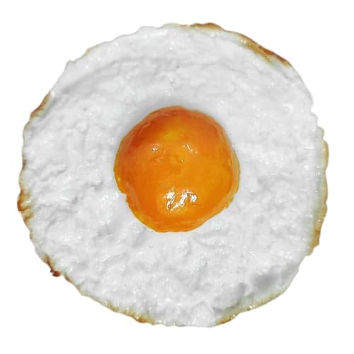 Sosoport Fake Fried Egg Dekoration Realistisches Simulationseigelb für Fotografie Spielküchen und Kreative Rollenspiele Leicht Tragbar für Streiche und Lernspiele von Sosoport