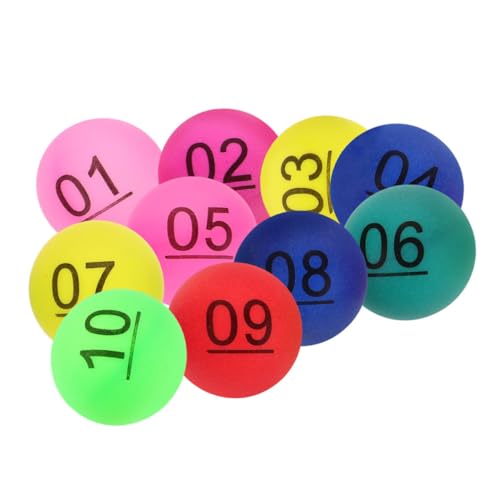 Sosoport Farbe Zahlenball Bingokugeln mit Käfig -Ball-Maschine Gewinnspielkugeln Tombola-Kugelnummern Bingo-Zahlen pp von Sosoport