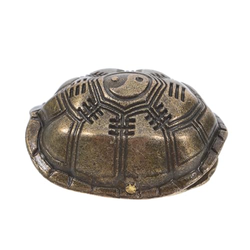 Sosoport Feng Shui Figur Mystische Vorhersage Meditationshilfe Schildkröte Tischdekoration Feng Shui Symbolische Dekoration Schildkrötenpanzer- Glücksschildkrötenfigur Kupfer Brown von Sosoport