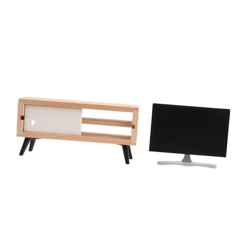 Sosoport Fernseher mit Tv Schrank für Puppenhaus Realistisches Wohnzimmer Dekorationszubehör für Miniaturspielzeug für Schlafzimmer Wohnzimmer Interaktive Spielmöglichkeiten Vielseitige Sosoport Fernseher mit Tv Schrank für Puppenhaus Realistisches Wohnzimmer Dekorationszubehör für Miniaturspielzeug für Schlafzimmer Wohnzimmer Interaktive Spielmöglichkeiten Vielseitige von Sosoport