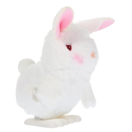 Sosoport Fröhliches Aufziehspielzeug Hase Springender Plüschhase für Osterdekoration Einfach zu Bedienen Fördert Geschicklichkeit für Feiertage und Partys von Sosoport