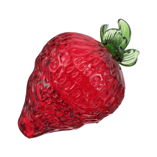 Sosoport Glas Rot Erdbeer -Figur Kristallfrucht Sammlerkristall Erdbeer -Ornamente Kristallglasfrucht Für Schreibtisch Oder Bett Sosoport Glas Rot Erdbeer -Figur Kristallfrucht Sammlerkristall Erdbeer -Ornamente Kristallglasfrucht Für Schreibtisch Oder Bett von Sosoport