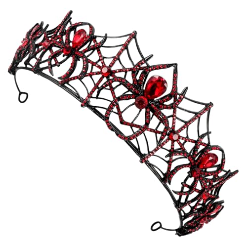 Sosoport Gothic Black Spider Crown Mit Strasssteinen Halloween -Kopfschmuck Für Frauen Männer Für Partys Cosplay Und Mittelalterliche Themenveranstaltungen von Sosoport