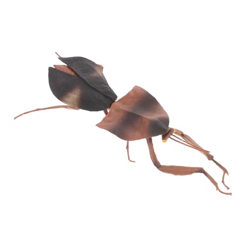 Sosoport Gottesanbeterin-Modell Mantis- Simulation Gottesanbeterin Ornament Gespenstschrecke Modell Wildinsekten Mantis Spielzeugfigur Simulation Dead Leaf Mantis PVC von Sosoport