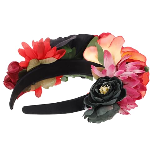 Sosoport Halloween-Haar-Rosenblumen-Haarbänder Kopfschmuck Für Frauen Haarschmuck Für Halloween-Partys von Sosoport