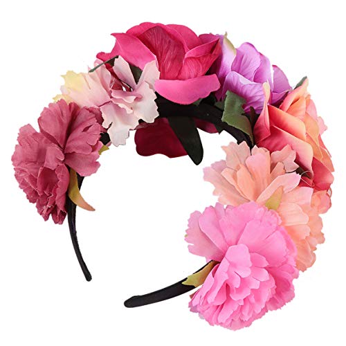 Sosoport Halloween-Haar-Rosenblumen-Haarbänder Kopfschmuck Für Frauen Haarschmuck Für Halloween-Partys von Sosoport