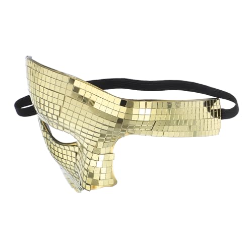 Sosoport Halloween Spiegel Maske Halbgesicht mit Strahlendem Spiegel Finish Leichte Disco Masquerade für Frauen und Männer für Festival Karneval Ball und Tanz Events in Gold Sosoport Halloween Spiegel Maske Halbgesicht mit Strahlendem Spiegel Finish Leichte Disco Masquerade für Frauen und Männer für Festival Karneval Ball und Tanz Events in Gold von Sosoport