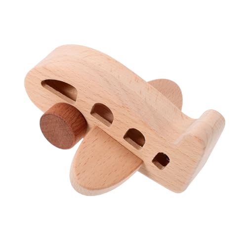 Sosoport Holzflugzeug für Kleinkinder Lernspielzeug mit Ziehspielzeug für Jahre Sicher Langlebig Fördert Hand Koordination von Sosoport