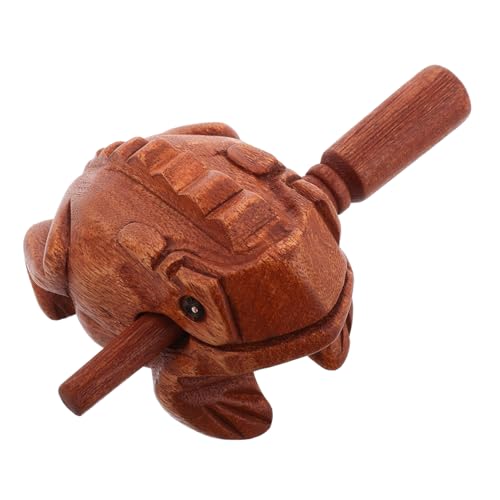 Sosoport Holzfrosch Guiro Raspe Musical Instrument Tone Block Holzfrosch Mit Stick -lärmmacher -Fun -instrumenten Für Erwachsene Und Kinder von Sosoport