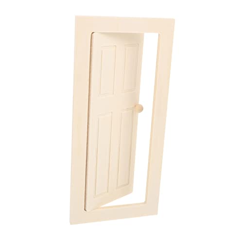 Sosoport Holztürminiaturen Mini-tür-Modell Dekorative Minitür Mini- -dekore Miniatur-holztürdekor Mini-haustürmodell Mini-Einrichtung Miniaturtür Mini-türmodell Aus Holz Beige von Sosoport