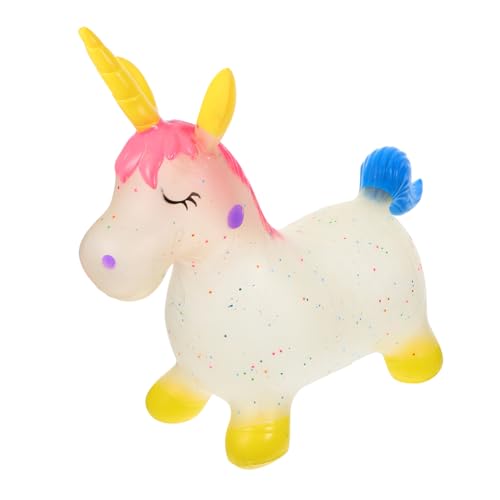 Sosoport Hüpfpferd Mit Einhorn- : Hüpfendes Tier Für Kleinkinder, Zum Reiten Auf Einem Hüpfspielzeug Aus Kunststoff Für Den Geburtstag Eines Babys Oder Jungen, Dickes Design von Sosoport