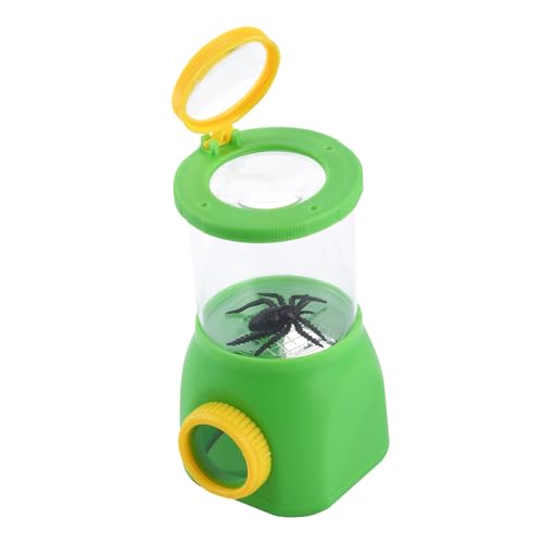 Sosoport Insekten Beobachtungsbox mit Lupe für Doppellupe Leicht Grün für Outdoor Aktivitäten Fördert Interesse an Wissenschaft und Vielseitig für Insekten Blumen und Münzen von Sosoport