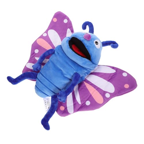 Sosoport Interaktive Schmetterlings Handpuppe aus Plüsch Cartoon Tierhandpuppe für Geschichtenerzählen und Rollenspiele Fördert Kreativität und Verständnis bei Kindern Sicheres von Sosoport