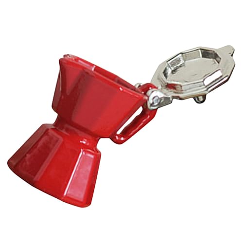 Sosoport Kaffeezeit Im Puppenhaus Miniatur Kaffeemaschine Küchenkaffee Mini-gerätefiguren Puppenhauszubehör Mikroszenenverzierung Spielset Für EIN Café Legierung Rot von Sosoport