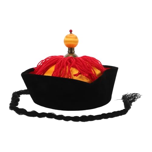 Sosoport Kaiserhut für Cosplay Antiker Chinesischer Hut mit Traditionelle Kostümkopfbedeckung für Bühnenauftritte Halloween und Thematische Feiern Elegante Hanfu Hut mit Handwerkskunst und von Sosoport