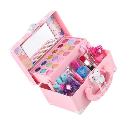 Sosoport Kinderschminke Set für Wassergelösliche Ungiftige Abs Rollenspiel Kosmetik Schminktasche mit Lippenstift und Mehr Kreative Spielstunden Sosoport Kinderschminke Set für Wassergelösliche Ungiftige Abs Rollenspiel Kosmetik Schminktasche mit Lippenstift und Mehr Kreative Spielstunden von Sosoport