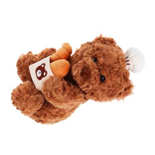 Sosoport Kleiner Plüschbär Küchenbäcker Deko Stofftier mit Kochmütze Weicher Küchen Bär mit Kuscheligem Plüschmaterial Lebendiges Niedliches Plüschtier für Bäckerei und Küchendekoration von Sosoport