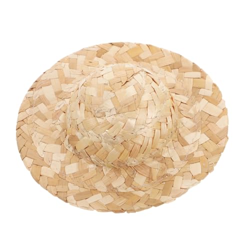 Sosoport Kleiner Puppenhut Bastel Dekorationszubehör Winzige Sombrero Hüte Winzige Strohhüte Mini Stroh Sombrero Mini Strohhüte Zum Basteln Puppen Bastelhut Mini Dekohüte von Sosoport