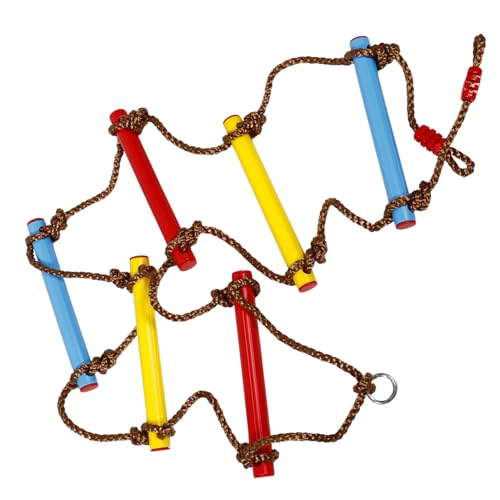 Sosoport Kletterleiter für Innen und Außenbereich Verstellbare Spielleiter mit Weicher Verbindung für Baumhäuser Fördert Balance und Koordination Beim von Sosoport