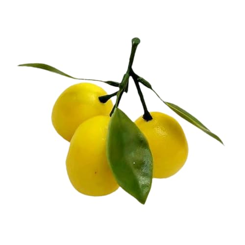 Sosoport Künstliche Zitronen Deko Lebensechte Fake Früchte für Tischdekoration Fotografie Requisiten und Geburtstagsfeiern Lemon Centerpieces für Wohnzimmer und Partys von Sosoport