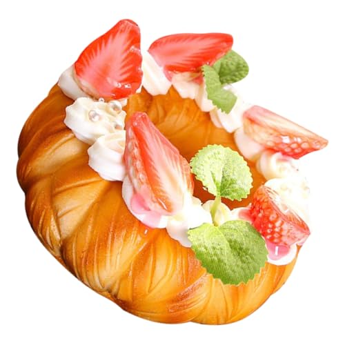 Sosoport Künstlicher Donut Dekorationsmodell Realistisches Simulationsdessert für Partys Geburtstagsfeiern und Fotografie Künstlicher Süßer Donut für Tischdekoration von Sosoport