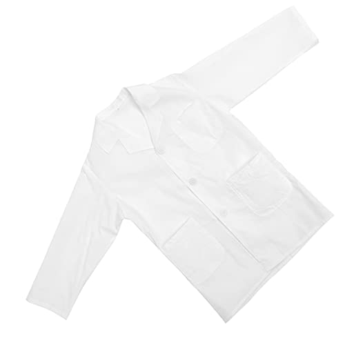 Sosoport Laborkittel Spiel Kostüme Für Unisex Laborkittel Kindermantel Wissenschaftlermantel Laborkittel Kinderanzug Kostüm Laborkittel Für Kleinkinder Party Stoff Weiß von Sosoport