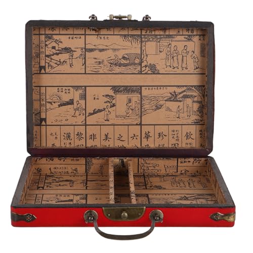 Sosoport Mahjong Aufbewahrungsbox mit Griff Retro Stil Mahjong Organizer für Reisen und Familientreffen Eleganter PU Holzkasten für Vielseitige Nutzung und Sicheren Schutz Sosoport Mahjong Aufbewahrungsbox mit Griff Retro Stil Mahjong Organizer für Reisen und Familientreffen Eleganter PU Holzkasten für Vielseitige Nutzung und Sicheren Schutz von Sosoport