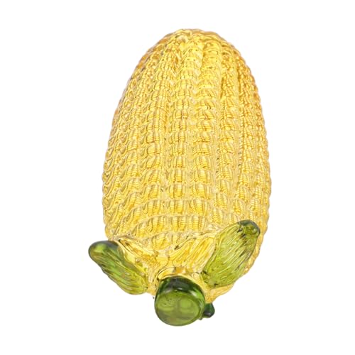 Sosoport Mais -Ornamente Dekorativer Mais Gefälschter Mais Thanksgiving-Ornamente Kristalldekorationen Für Zu Hause Gemüseornamente Maisdekor Thanksgiving-schmuck Für Baum Glas Yellow von Sosoport