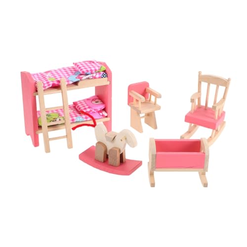 Sosoport Maßstab Puppenmöbel Set für Puppenhaus Dekoration Elegantes Europäisches Design Langlebige Handwerkskunst Detailgetreues für Kreative Szenen von Sosoport