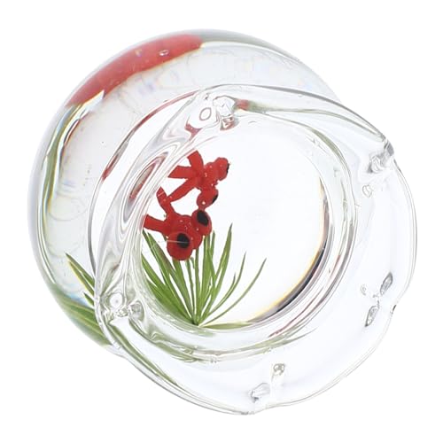 Sosoport Mikro-Landschaftsmodell Panzer LED Dekorationen für Aquarien Goldfischbecken klein Fischtankfigur Mini-Hausaquarium Puppenhaus-Miniaturen Mini-Hausversorgung Mini-Aquarium Harz rot von Sosoport