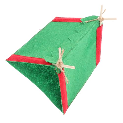 Sosoport Mini Camping Zelt für Puppenhaus Weihnachtsdekoration Outdoor Szenen Requisiten für Setups aus Filz und Kreative Gestaltung für Fotografie und Rollenspiele von Sosoport