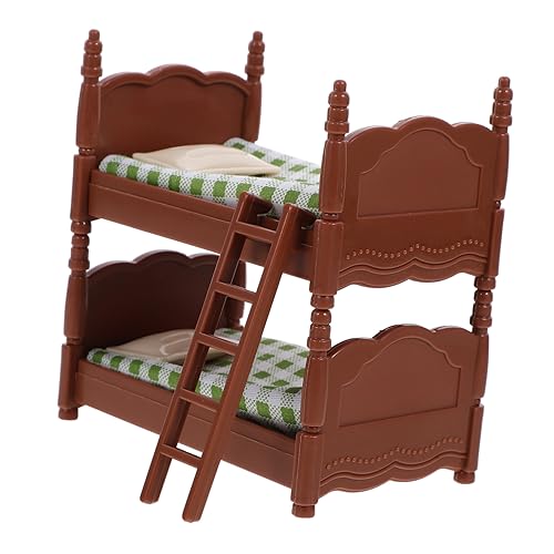 Sosoport Mini-Etagenbett-Kinderspielzeug Möbel Puppe Miniatur-Etagenbett Koje Mini-Bett- für Toys Kid Toys Mini House Accessory Mini-Verzierung Plastik Green von Sosoport