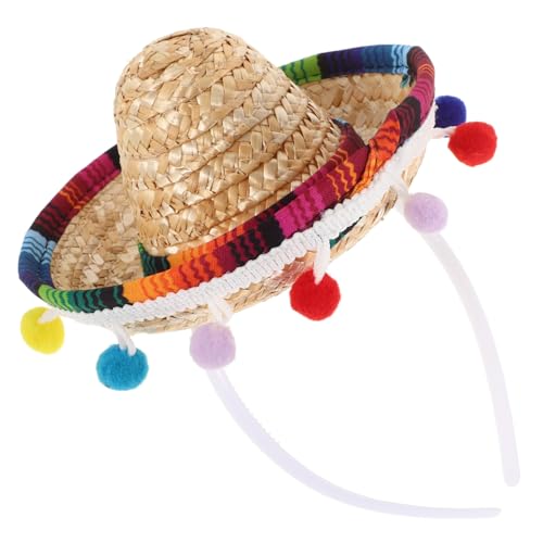Sosoport Mini Mexikanischer Sombrero für Leichtes Stirnband mit Ballfransen für Fiesta Karneval und Sommerpartys Vielseitiges Partyaccessoire für Jungen Sosoport Mini Mexikanischer Sombrero für Leichtes Stirnband mit Ballfransen für Fiesta Karneval und Sommerpartys Vielseitiges Partyaccessoire für Jungen von Sosoport