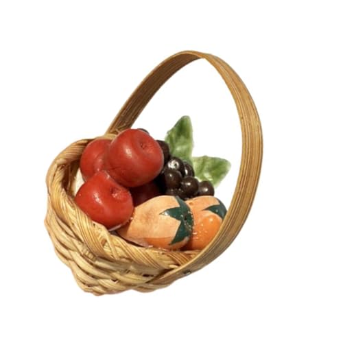 Sosoport Miniatur-lebensmittelspielzeug Für Jungen Und Mädchen Mini-obstkorb Mini-Obst Miniatur-schüssel Ihre Dekoration von Sosoport