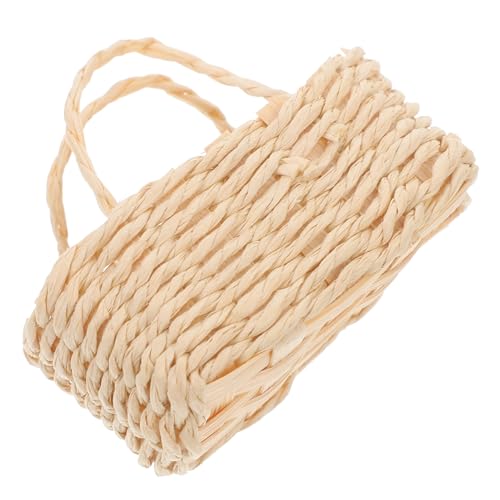 Sosoport Mini-Rattankorb Körbe Aufbewahrungskorb klein gewobener Korb Gewebte für kinderspielzeug Rattan Korb Rattankorb Miniaturen Mini House Accessory Puppenhaus-Layout von Sosoport