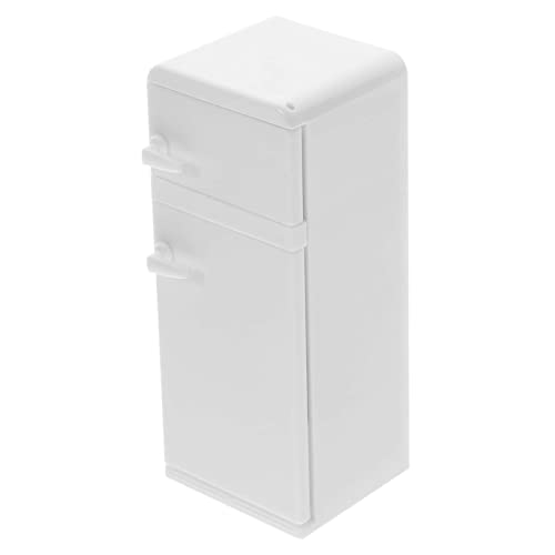 Sosoport Mini-Schlafzimmer-Accessoires für kinderspielzeug Kinderzimmer Dekoration puppenhauszubehör Miniatures Puppenhaus Miniaturen Mini-Kühlschrank-Ornament Plastik Weiß von Sosoport
