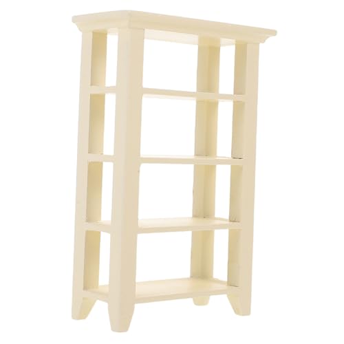 Sosoport Miniatur-aufbewahrungsschrank Weiß Miniatur-vitrine Bücherregal Für Puppenhäuser Holzregal Modell Miniatur-möbel Für Puppenhäuser Aufbewahrungsbox von Sosoport