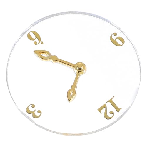 Sosoport Miniatur-wanduhr Wohnkultur Miniaturen Uhrenwand Puppenhaus Dekoration Winzige Möbel Mini-uhrenfigur Miniatur-Puppen-wanduhr Miniaturhausdekor Miniaturartikel Hausbodenuhr Acryl von Sosoport
