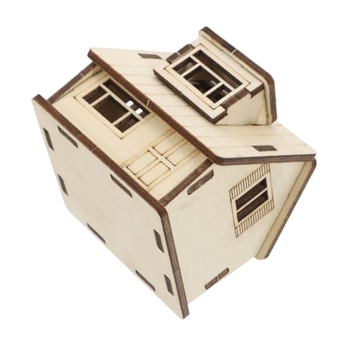 Sosoport Miniaturhaus Holzhaus Modell Puppenhaus Set dekoratives Modell Geschirr Puppenhaus 3D-Rätsel 3D-Holzhaus-Puzzle Zusammenbau eines kleinen Hauspuzzles hölzern Khaki Sosoport Miniaturhaus Holzhaus Modell Puppenhaus Set dekoratives Modell Geschirr Puppenhaus 3D-Rätsel 3D-Holzhaus-Puzzle Zusammenbau eines kleinen Hauspuzzles hölzern Khaki von Sosoport