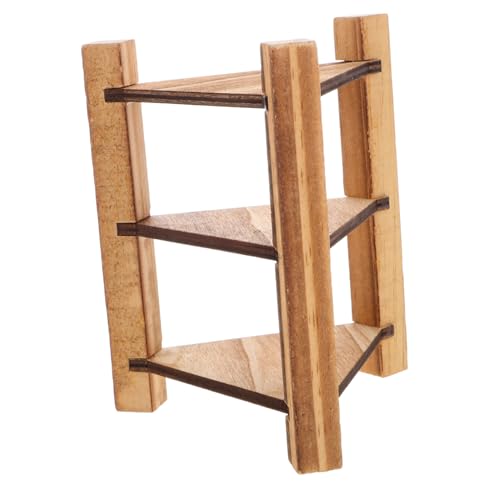 Sosoport Miniaturisiertes Holzregal für Puppenhaus Funktionales Möbelstück für Miniaturküche Dekoration und Aufbewahrung Holzregal für Miniaturmöbel und Puppenhauszubehör Sosoport Miniaturisiertes Holzregal für Puppenhaus Funktionales Möbelstück für Miniaturküche Dekoration und Aufbewahrung Holzregal für Miniaturmöbel und Puppenhauszubehör von Sosoport